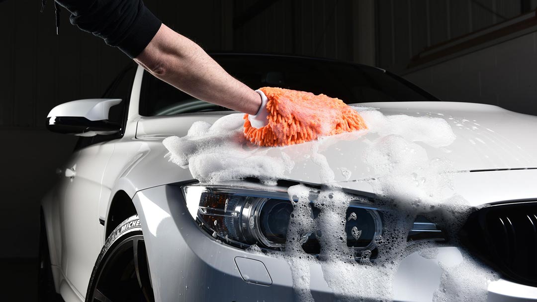 Professionally cleaned car